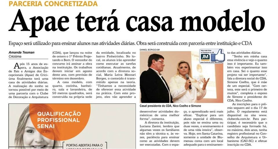 Clipagem Prêmio CDA de Arquitetura - Projetando o bem
