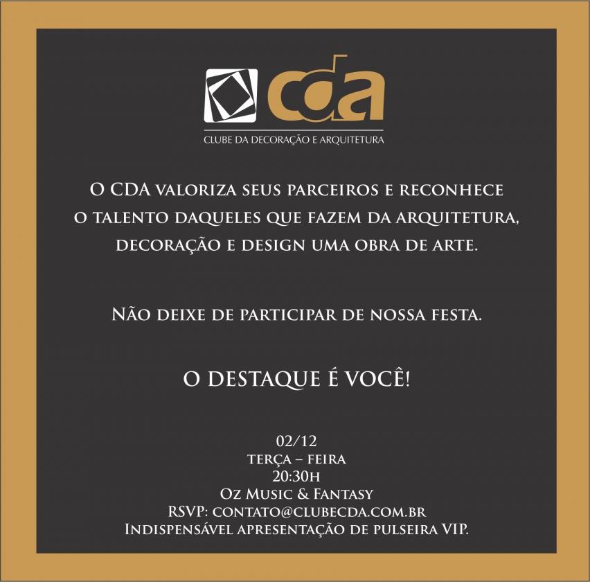 Clube CDA apresenta nova diretoria em festa para arquitetos